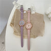 Women's Leisure Alloy Case Ordinary Glass Mirror Digital Scale Quartz Belt Watch