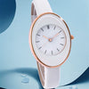 Women's Leisure Alloy Case Quartz Watch With Imitation Leather Strap And Stainless Steel Clasp Round Dial