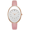 Women's Leisure Alloy Case Quartz Watch With Imitation Leather Strap And Stainless Steel Clasp Round Dial