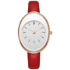 Women's Leisure Alloy Case Quartz Watch With Imitation Leather Strap And Stainless Steel Clasp Round Dial