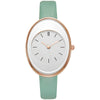 Women's Leisure Alloy Case Quartz Watch With Imitation Leather Strap And Stainless Steel Clasp Round Dial