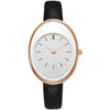 Women's Leisure Alloy Case Quartz Watch With Imitation Leather Strap And Stainless Steel Clasp Round Dial