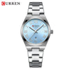 Women's Leisure Alloy Case Stainless Steel Band Round Dial Watch
