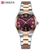 Women's Leisure Alloy Case Stainless Steel Band Round Dial Watch