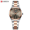 Women's Leisure Alloy Case Stainless Steel Band Round Dial Watch