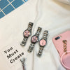 Women's Leisure Alloy Case Stainless Steel Strap Round Dial Quartz Watch