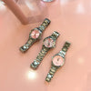 Women's Leisure Alloy Case Stainless Steel Strap Round Dial Quartz Watch