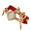 Women's Leisure Bracelet Watch With Alloy Case Pu Strap And Round Dial