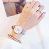 Women's Leisure Cute Heart Shaped Alloy Case Imitation Leather Strap Titanium Buckle Watch