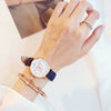 Women's Leisure Cute Heart Shaped Alloy Case Imitation Leather Strap Titanium Buckle Watch