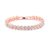 Women's Leisure Diamond Bracelet Watch Twopiece Set Alloy Case Imitation Leather Strap Titanium Metal Clasp Round Dial