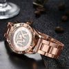Women's Leisure Diamond Quartz Watch Alloy Case Stainless Steel Strap Round Dial