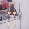 Women's Leisure Heartshaped Alloy Case Quartz Watch
