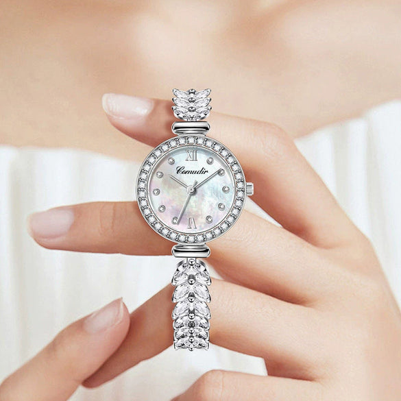 Women's Leisure Mermaid Quartz Watch Alloy Case Stainless Steel Strap Round Dial