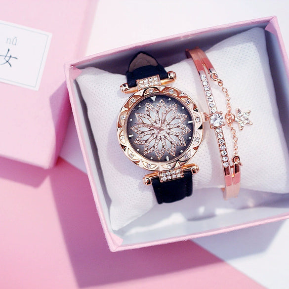 Women's Leisure Quartz Watch Alloy Case Titanium Metal Clasp Round Dial