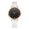 Women's Leisure Quartz Watch Set With Alloy Case Imitation Leather Strap And Round Dial