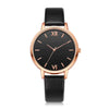 Women's Leisure Quartz Watch Set With Alloy Case Imitation Leather Strap And Round Dial