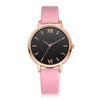 Women's Leisure Quartz Watch Set With Alloy Case Imitation Leather Strap And Round Dial