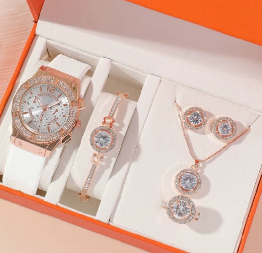 Women's Leisure Quartz Watch Stainless Steel Case And Strap Round Dial