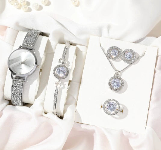 Women's Leisure Quartz Watch Stainless Steel Case And Strap Round Dial