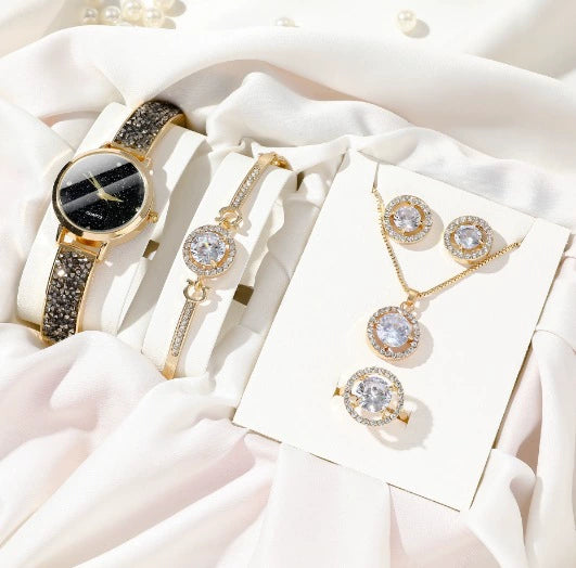 Women's Leisure Quartz Watch Stainless Steel Case And Strap Round Dial