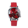 Women's Leisure Quartz Watch With Round Dial Alloy Case Imitation Leather Strap And Stainless Steel Buckle