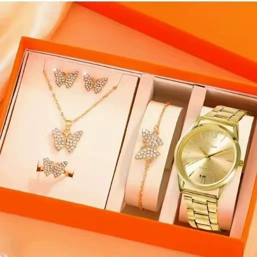 Women's Leisure Quartz Watch With Zinc Alloy Band And Round Dial