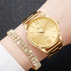 Women's Leisure Quartz Watch With Zinc Alloy Band And Round Dial