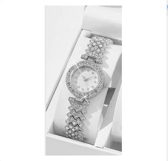 Women's Leisure Round Dial Watch With Alloy Strap And Zinc Alloy Case
