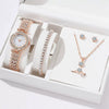 Women's Leisure Round Dial Watch With Alloy Strap And Zinc Alloy Case