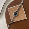 Women's Leisure Silver Alloy Case Round Face Bracelet Watch
