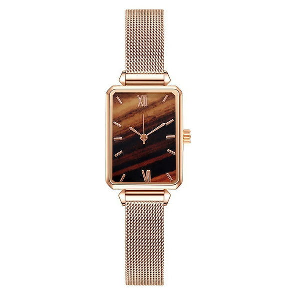 Women's Leisure Square Alloy And Titanium Watch With Magnet Buckle