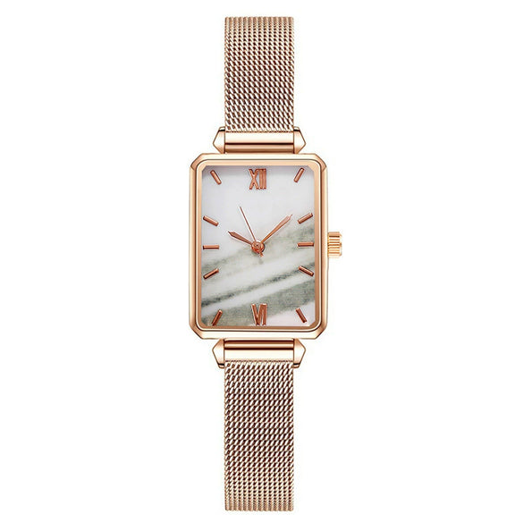 Women's Leisure Square Alloy And Titanium Watch With Magnet Buckle