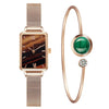 Women's Leisure Square Alloy And Titanium Watch With Magnet Buckle
