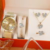 Women's Leisure Style Alloy Band Round Dial Watch With Stainless Steel Clasp