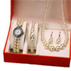 Women's Leisure Style Alloy Band Round Dial Watch With Stainless Steel Clasp