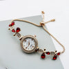 Women's Leisure Style Round Alloy And Stainless Steel Butterfly Fashion Quartz Watch