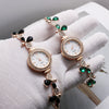 Women's Leisure Style Round Alloy And Stainless Steel Butterfly Fashion Quartz Watch