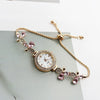 Women's Leisure Style Round Alloy And Stainless Steel Butterfly Fashion Quartz Watch