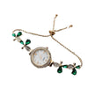Women's Leisure Style Round Alloy And Stainless Steel Butterfly Fashion Quartz Watch
