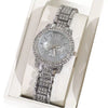 Women's Leisure Style Round Dial Alloy And Stainless Steel Watch With Full Diamond Highface Value