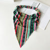 Women's Lengthened Cotton Fabric Geometric Triangle Turban Headscarf Hair Accessories