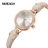Women's Leopard Head Quartz Watch With Zinc Alloy Case Mineral Strengthened Glass Mirror Zircon Inlaid Copper Strip Strap And Stainless Steel Clasp