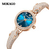 Women's Leopard Head Quartz Watch With Zinc Alloy Case Mineral Strengthened Glass Mirror Zircon Inlaid Copper Strip Strap And Stainless Steel Clasp