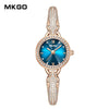 Women's Leopard Head Quartz Watch With Zinc Alloy Case Mineral Strengthened Glass Mirror Zircon Inlaid Copper Strip Strap And Stainless Steel Clasp
