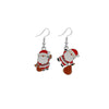 Women's Light Luxury Alloy Geometric Dripping Oil Snowflake Moon Bow Earrings