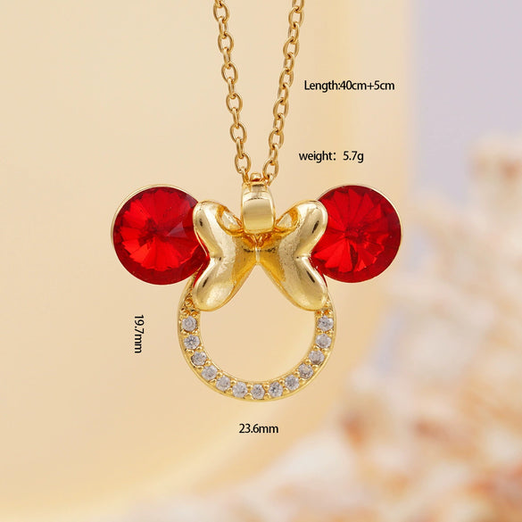 Women's Light Luxury Animal Zodiac Mixed Gemstone Inlay Copper O Chain Necklace With Electroplating