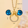 Women's Light Luxury Animal Zodiac Mixed Gemstone Inlay Copper O Chain Necklace With Electroplating