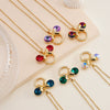 Women's Light Luxury Animal Zodiac Mixed Gemstone Inlay Copper O Chain Necklace With Electroplating