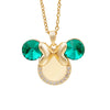 Women's Light Luxury Animal Zodiac Mixed Gemstone Inlay Copper O Chain Necklace With Electroplating